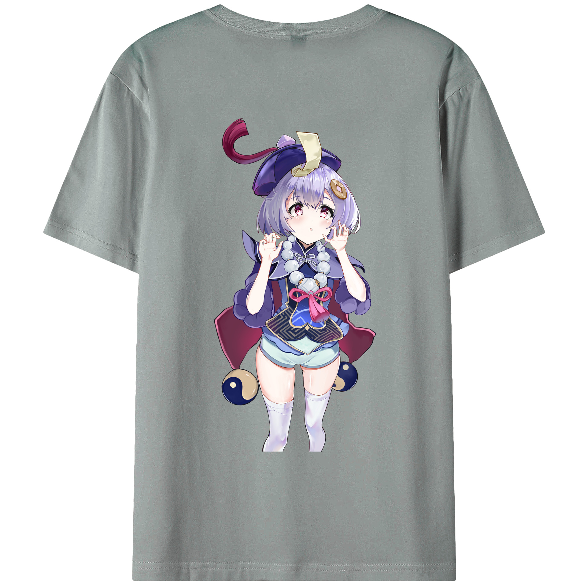 げんし神 七七 なな  genshin Nana 綿100％ メンズ半袖Tシャツ（バックプリント） 通気性